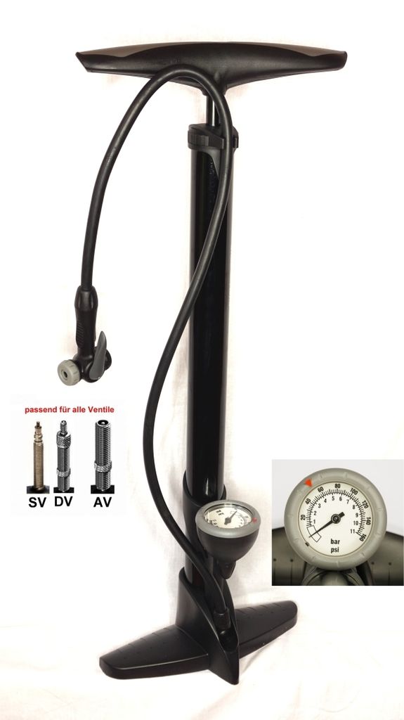 CP33 Hochdruck Standpumpe max. 11 Bar mit Manometer für Produktbild 