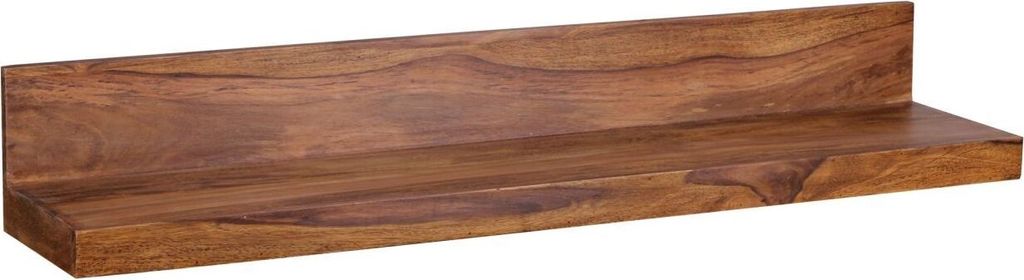 Wandregal MUMBAI Massiv-Holz Sheesham Holzregal 110 cm Landhaus-Stil Hänge-Regal Echt-Holz Wand-Board Natur-Produkt