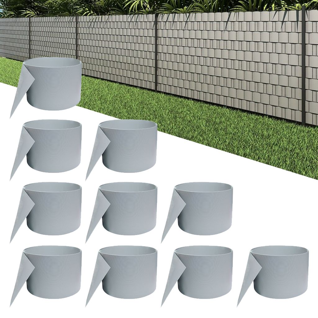 10 Stück Hart Sichtschutz Streifen Sichtschutzfolie Doppelstabmatten Zaun PVC # 