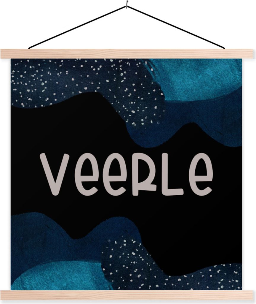MuchoWow Textilposter Veerle - Pastell - Mädchen 40x40 cm mit holzfarbenen Rahmen - Posterleiste