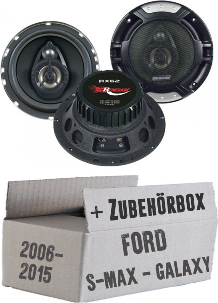 Renegade RX-62 - 16,5cm Triax-System Lautsprecher - Einbauset passend für Ford S- JUST SOUND best choice for caraudio