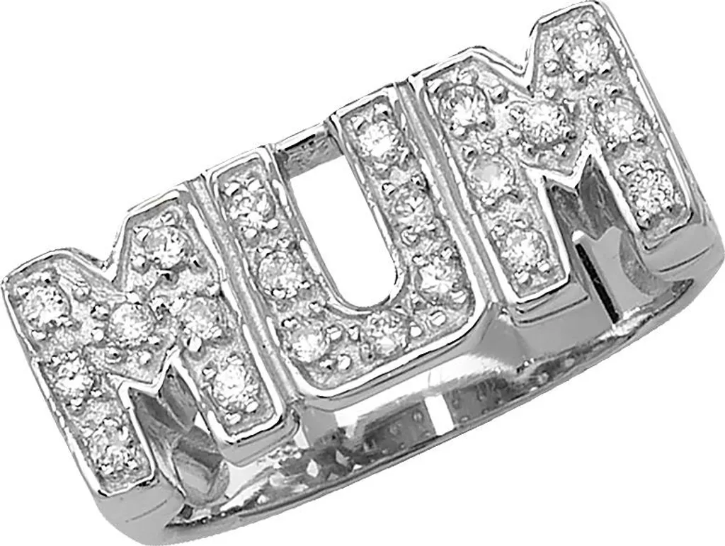 Bague en argent 925 pour femme avec oxydes de zirconium brillants