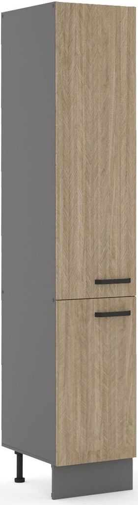 Küche SCANDI Hochschrank 40 cm Fischgrät Küchenzeile Küchenblock Einbauküche