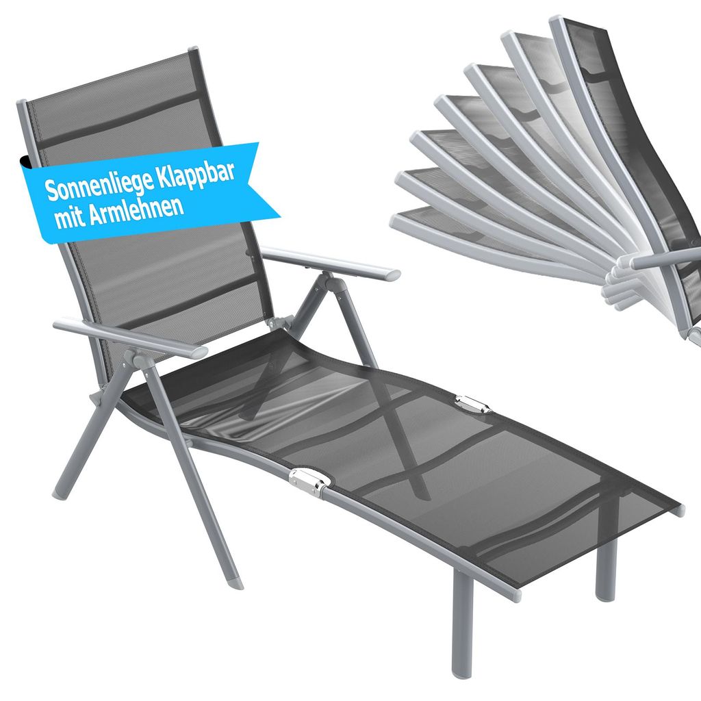 Arvioo Sonnenliege Klappbar, Liegestuhl, Gartenliege mit Produktbild 