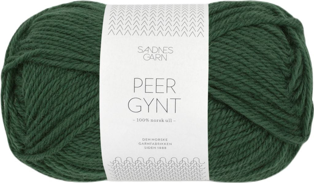 Sandnes Peer Gynt 50g - 100% Schurwolle skoggrønn 8082 Produktbild 