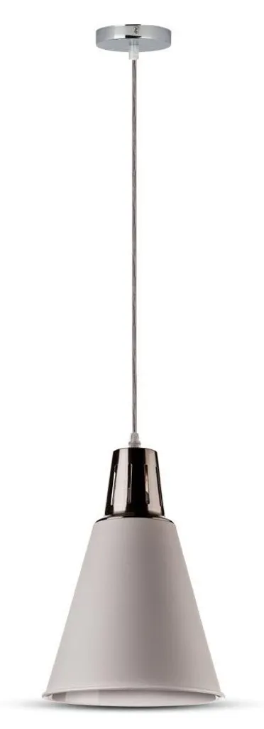 Suspension réglable blanc sable E27 : la solution pour plafonds hauts