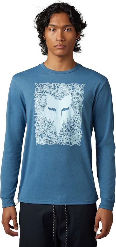 FOX Langarm Fahrrad-Shirt - AUXLRY - Blau S