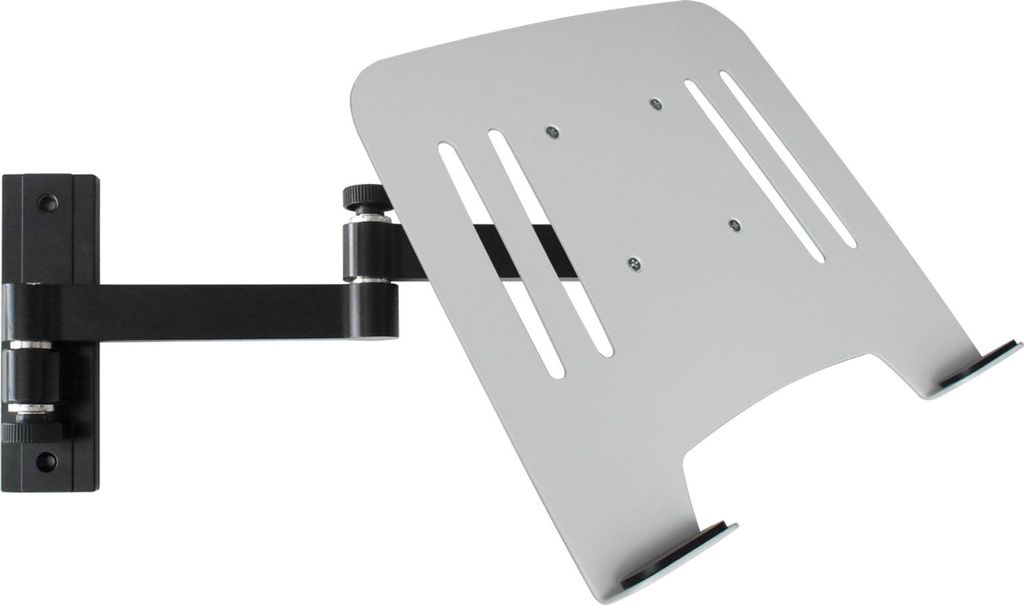 Laptop Wandhalterung Halterung schwarz mit Notebook Adapterplatte Ablage weiß Modell: L52B-IP3WK