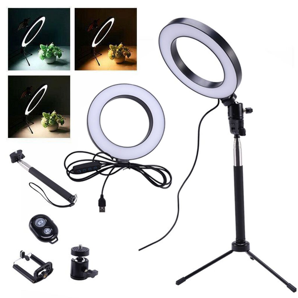10" LED Ringlicht Ringleuchte Fotolicht Studiolicht Lamp Dimmbar für Selfie Live 