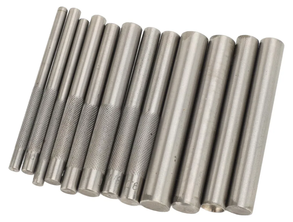 Kit de 12 outils à riveter en acier pour cuir et métal, 3mm à 15mm