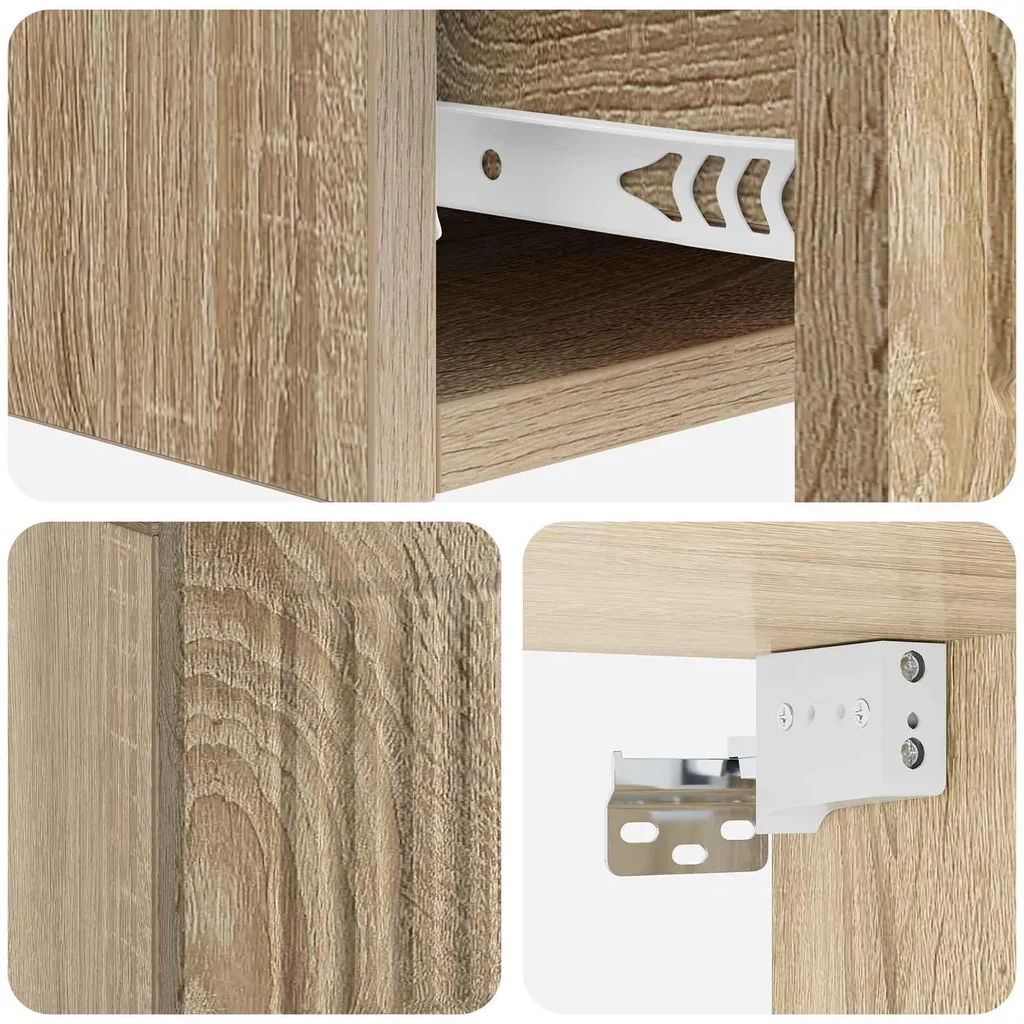 Table d'appoint murale pour optimiser petit espace chêne Sonoma