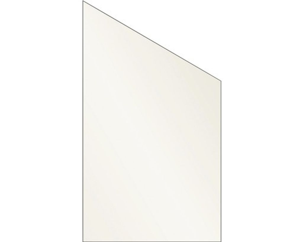 Zaun Abschlusselement Vidrio Glas rechts 103x180/120 cm creme