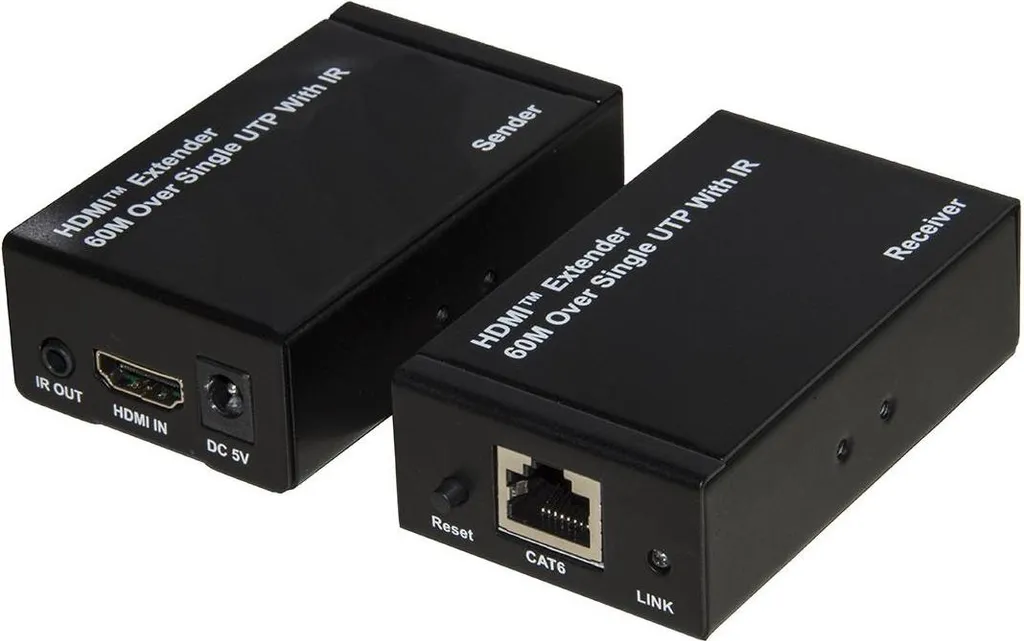 Link Accessories LKEXT16 Émetteur Récepteur Multiplicateur AV Noir 4K