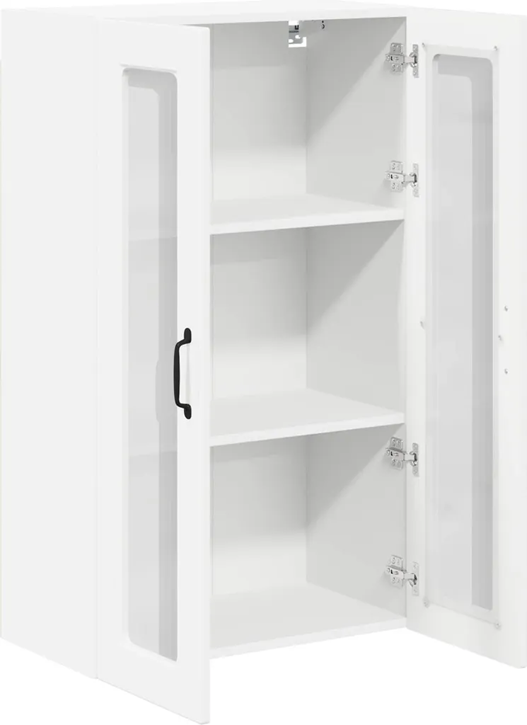 Mobiletto Bianco Lucido per Casa e Cucina | Armadietto 60x31x100 cm - 4
