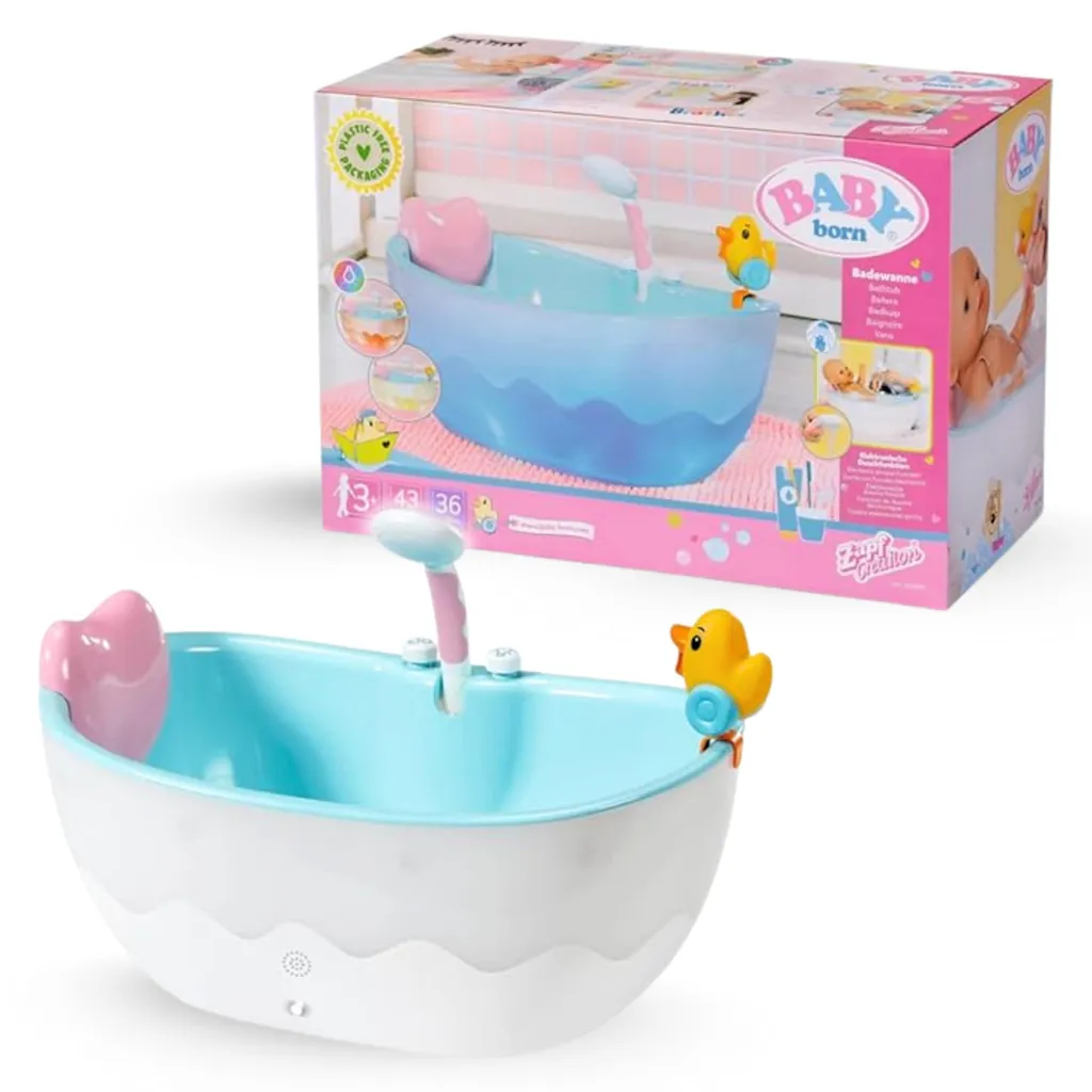 Baignoire BABY born Automatique avec Lumières et Sons Zapf Creation
