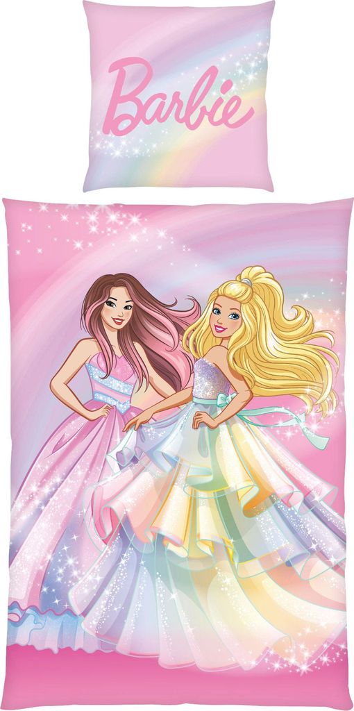 HERDING Barbie Bettwäsche-Set ‘Rainbow’ - Produktbild 