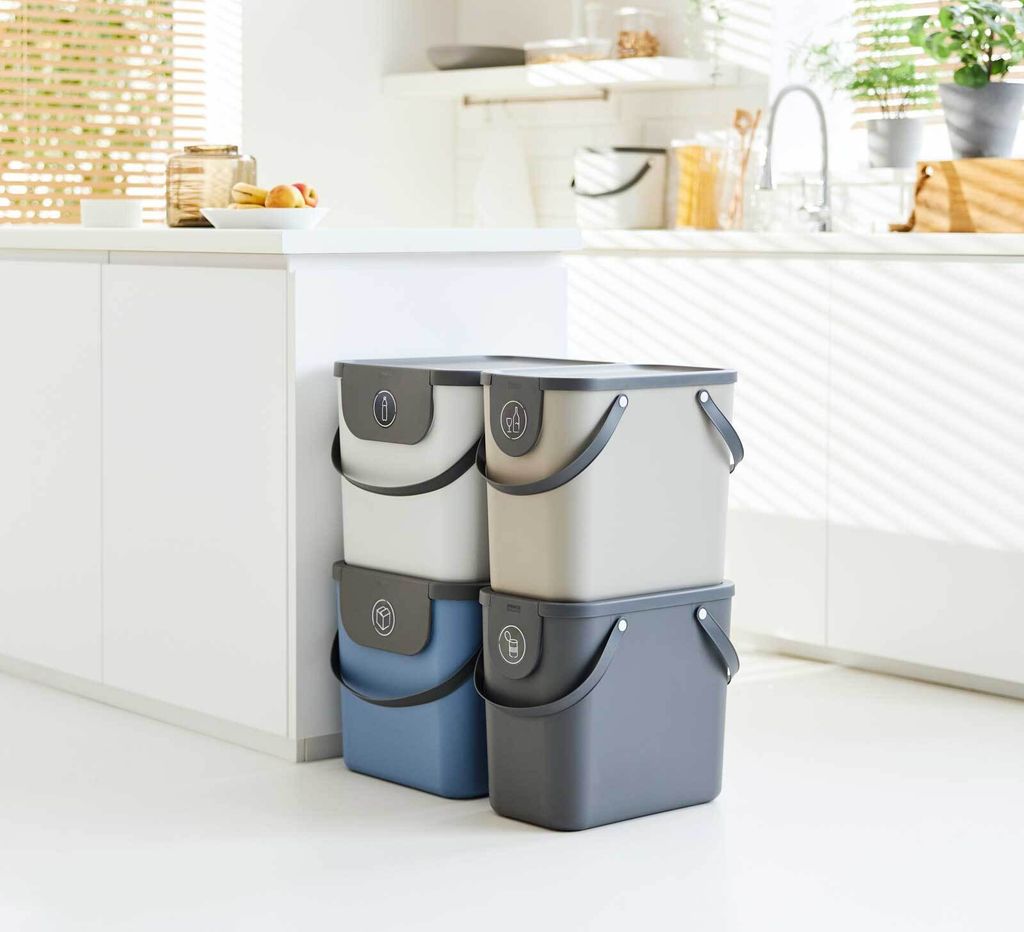Rotho Mülltrennsystem 25L Albula - Mülleimer 40,0 x 23,5 x Produktbild 7