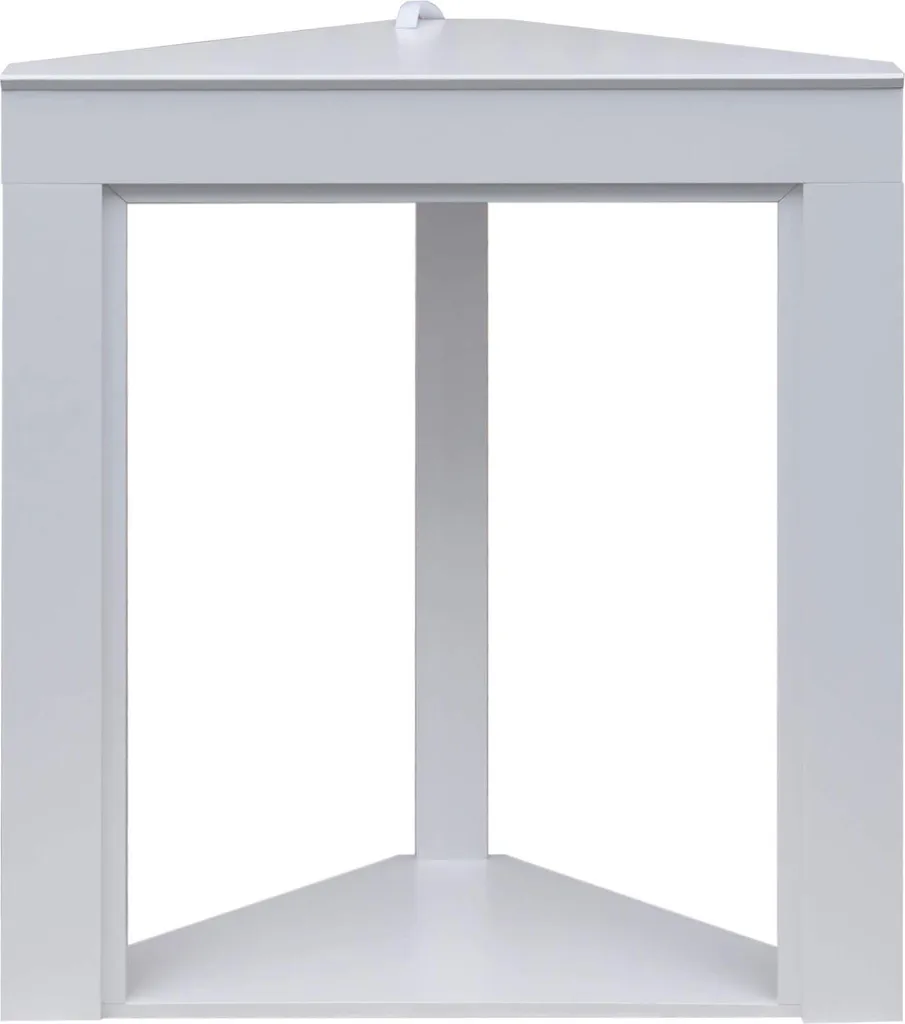 Cadre de Cheminée d'Angle Blanc 100 cm MDF Rebecca Mobili Design