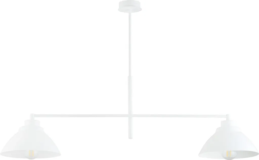 Plafonnier MAVERICK 2 WHITE en acier laqué blanc - Design Emibig