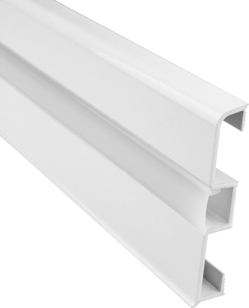 C02 LED Aluprofil Weiss Sockelleiste 2m opal