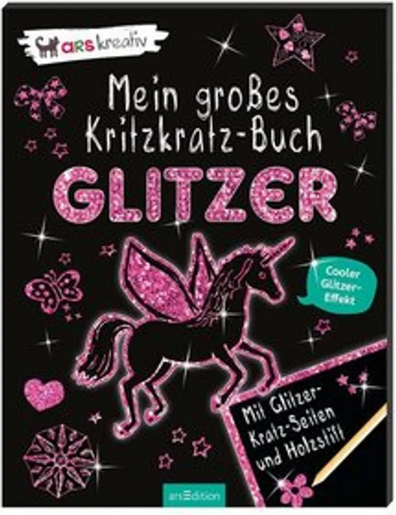 Mon grand livre de gribouillages pailletés - Cahier de dessin créatif