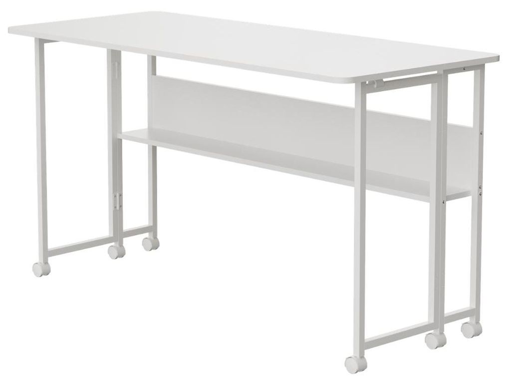 Biurko składane mobilne Spacetronik 120x58 cm białe na Zdjęcie produktu 