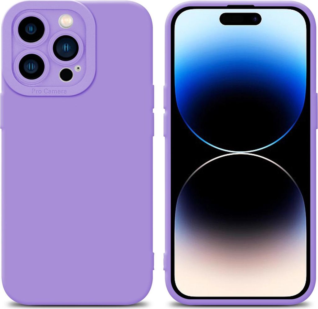 Cadorabo Hülle für Apple iPhone 14 PRO Schutz Hülle in Lila TPU Silikon Etui Case Handyhülle