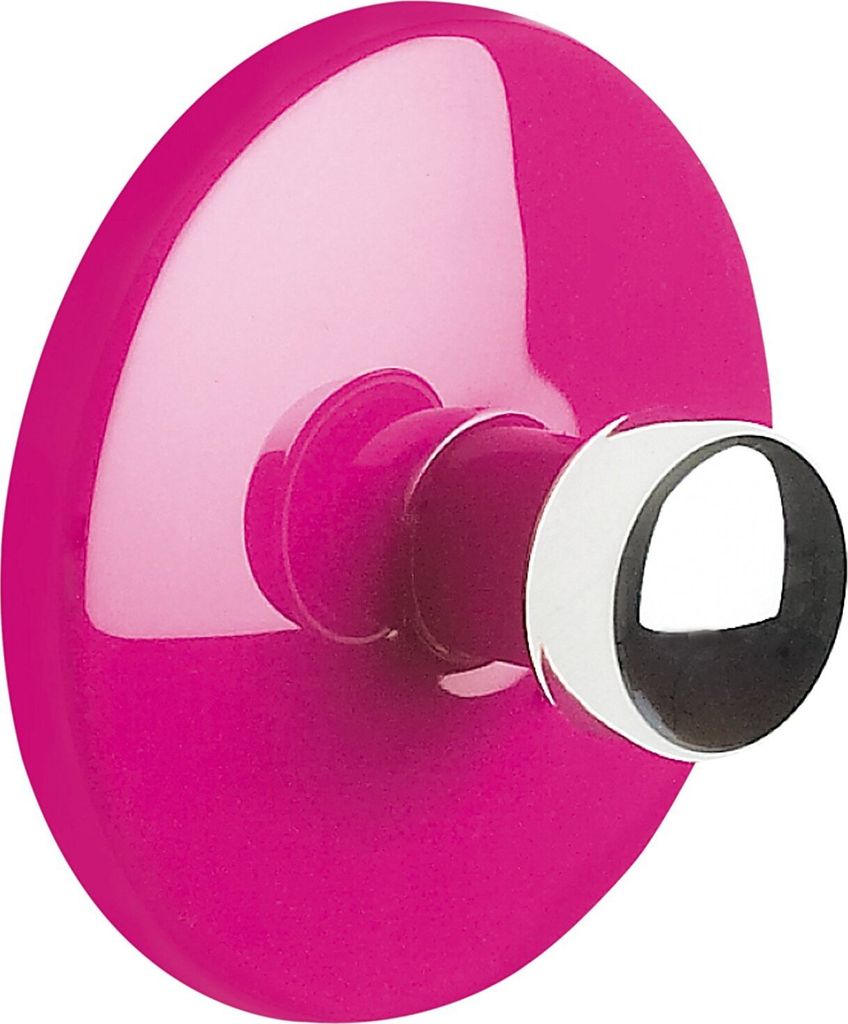 Spirella Handtuchhaken Haken Selbstklebend Bad und Küche "Bowl" Handtuchhalter Kleiderhaken Ohne Bohren Ø5 cm - Pink