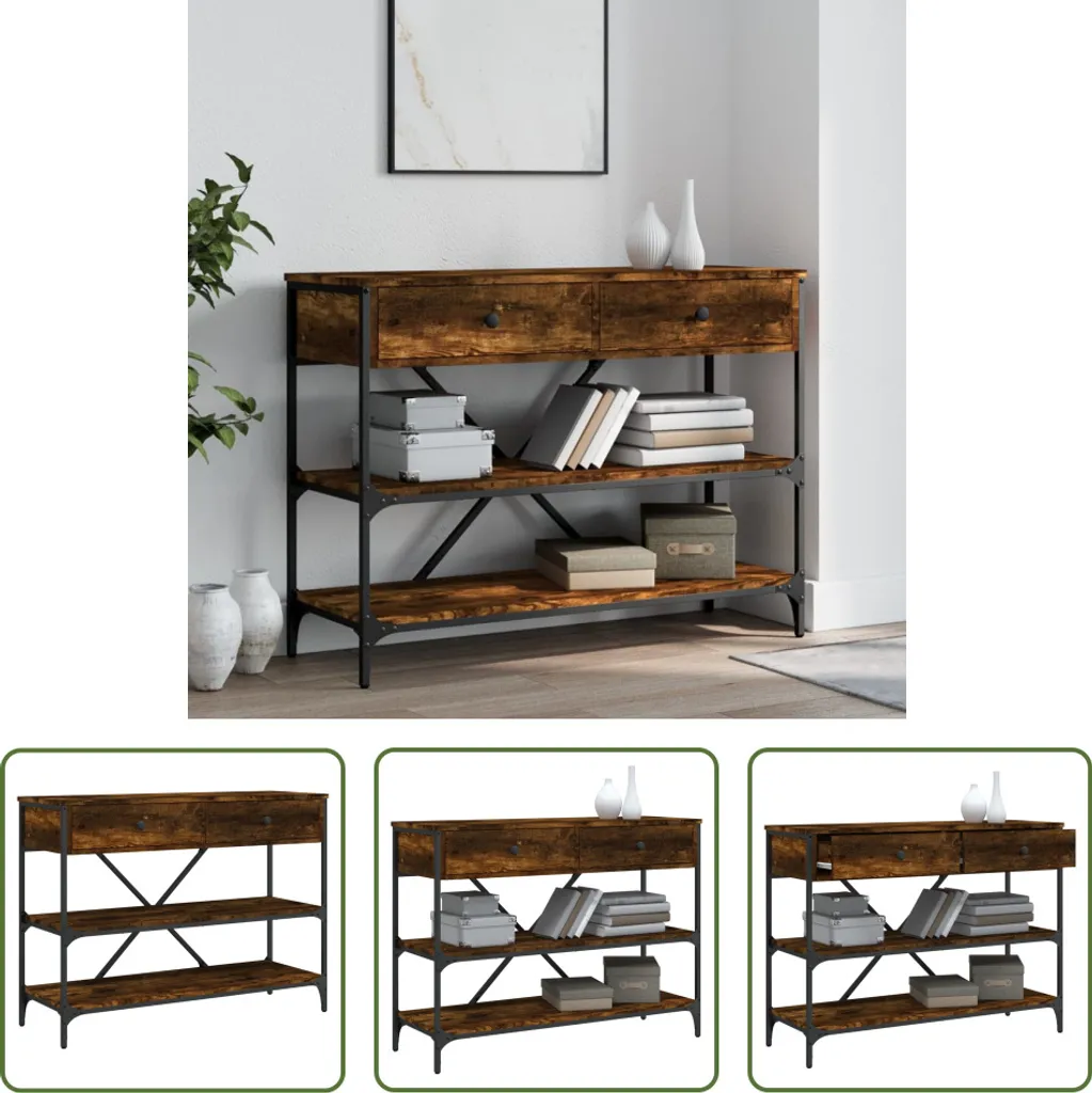 Consolle Rovere Fumé The Living Store | Mobile Ingresso con Cassetti