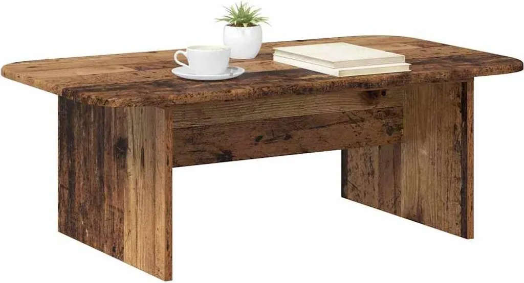Tavolino Rustico Legno Vecchio 93x53x33 cm | Arredo Casa Campagna - 2