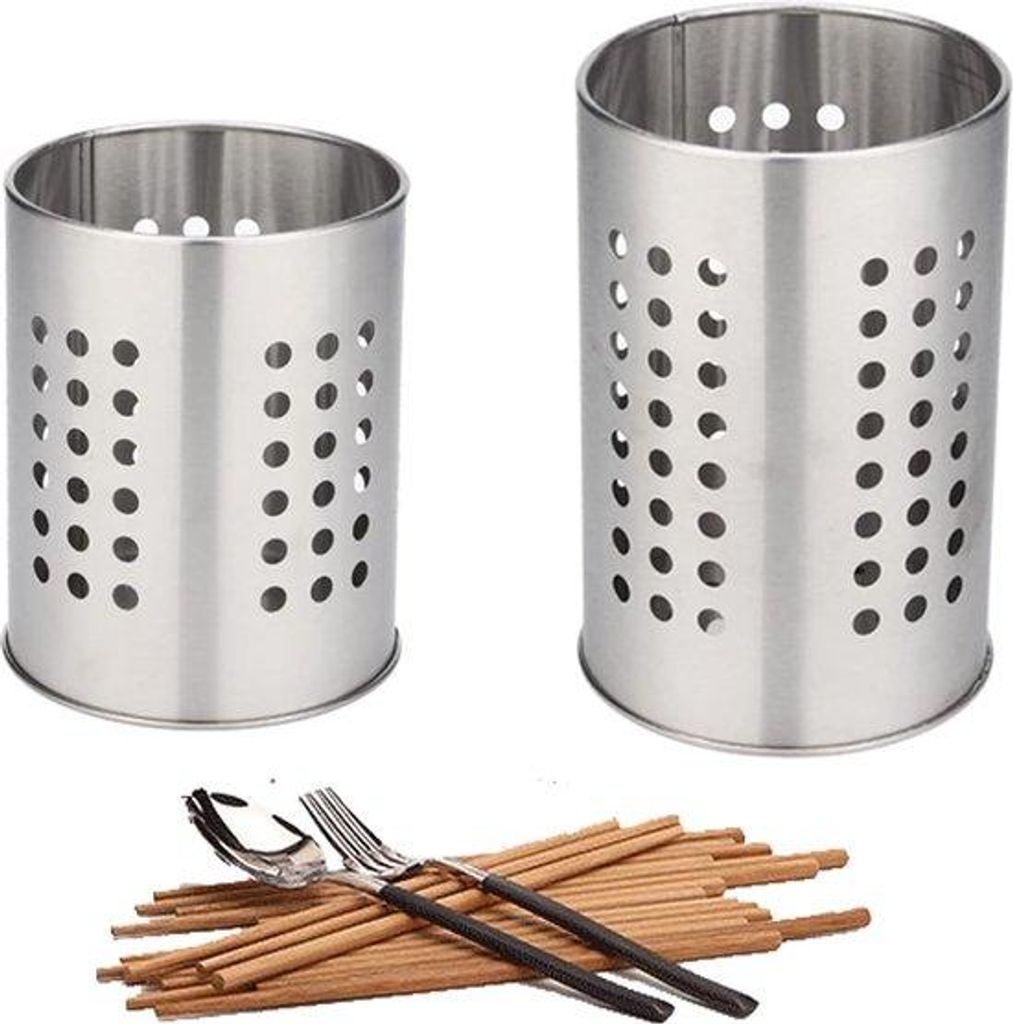 Rostfreier Stahlschrank für die Küche, 2-teilig, Organizer für Besteck, Tisch, Besteckschublade, für das Organisieren von Ladungen und Arbeitsf...