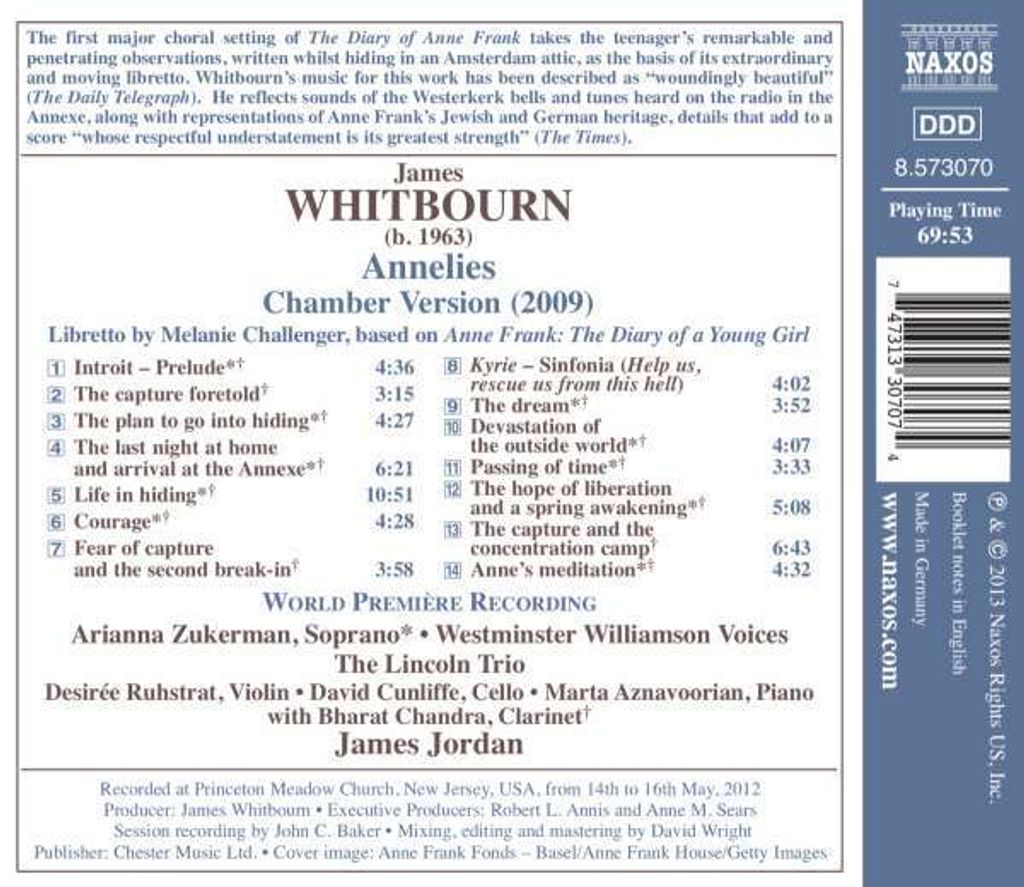 Jordan/Zukerman/Westminster Williamson Voices: Annelies