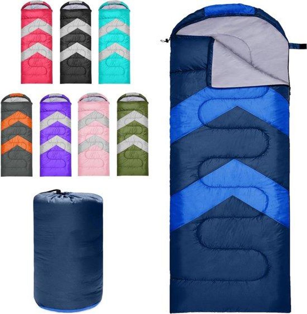 Famanu Schlafsack ultraleicht kompakt für Erwachsene - 3-4 Jahreszeiten - leicht - wasserfest - Camping und Wandern
