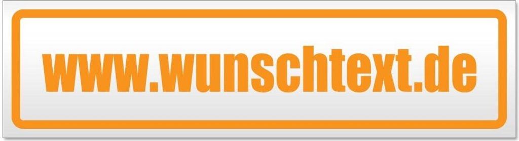 Kiwistar wunschtext Domain Magnetschild Schild magnetisch - 30cm Orange - Magnetfolie für Auto PKW Kfz