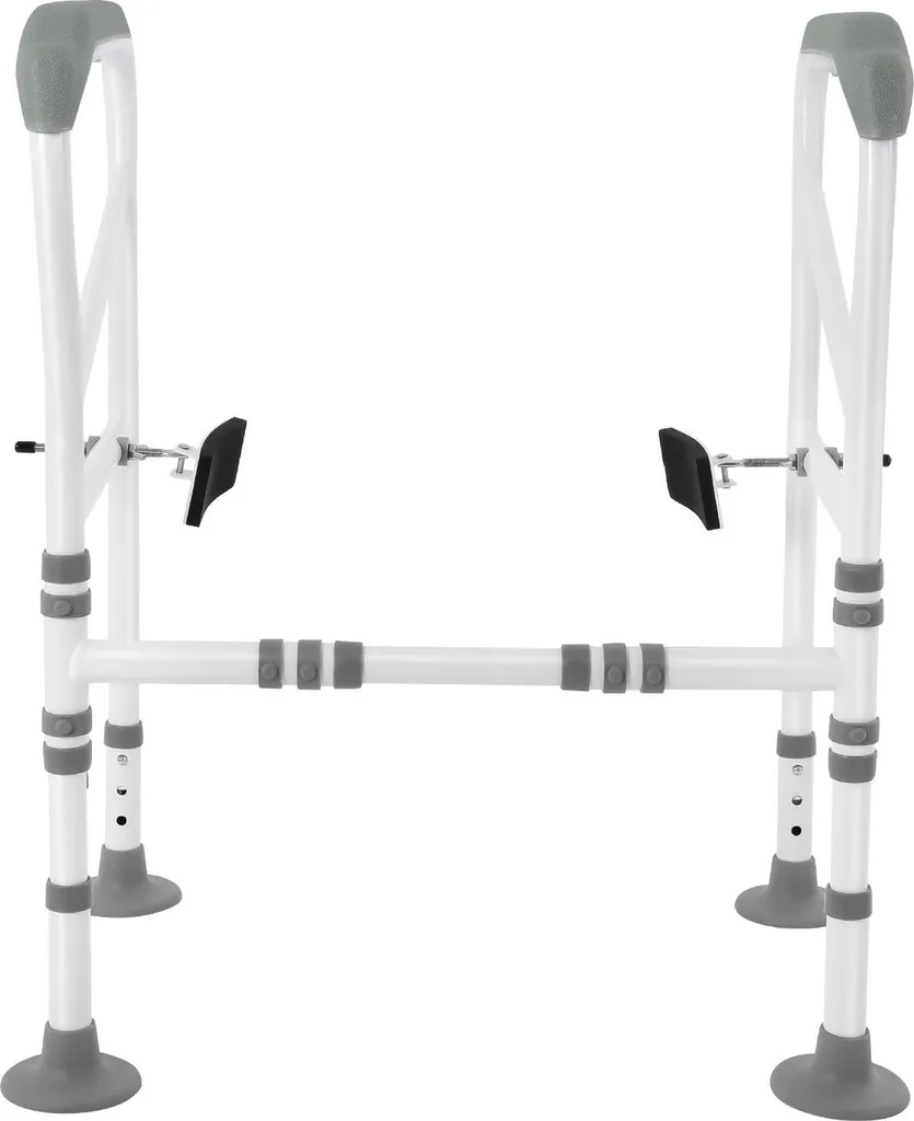 Ausilio WC Professionale: Telaio di Sostegno Regolabile 150kg Grigio