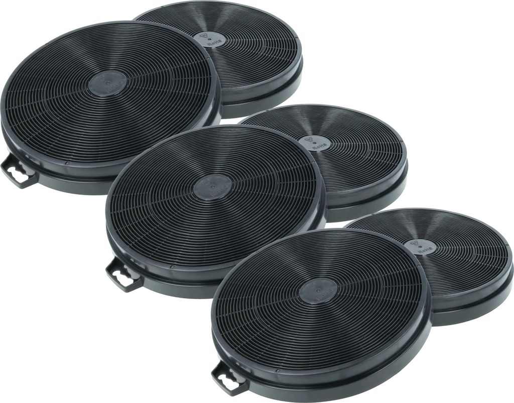 vhbw 6x Aktivkohlefilter kompatibel mit Neff D8602 S0, D8602U0, D8602 S0GB, D8602V0, D8602 U0, D8602 U0GB, D8602 V0 Dunstabzugshaube - 20,2 cm