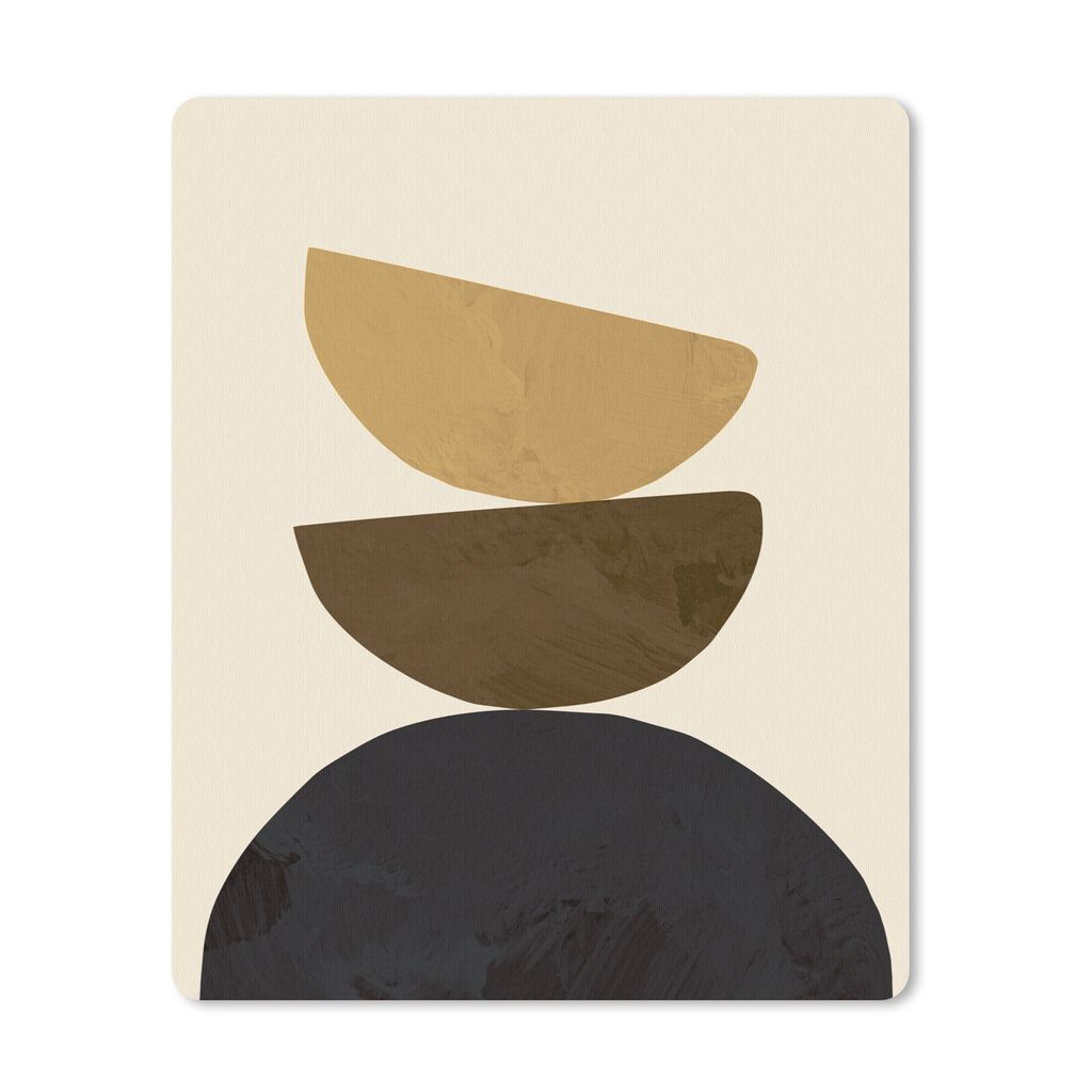 MuchoWow Mauspad Mousepad Abstrakt - Balance - Formen - Stapel 30x40 cm - Mousepads - Maus Mat - Pad - Mausunterlage - Mausmatten