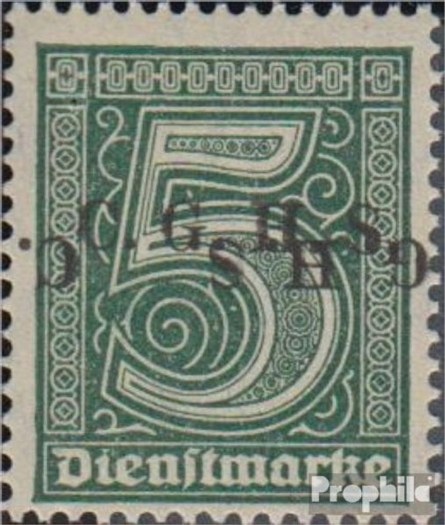 Briefmarken Oberschlesien 1920 Mi D8 postfrisch Ziffern