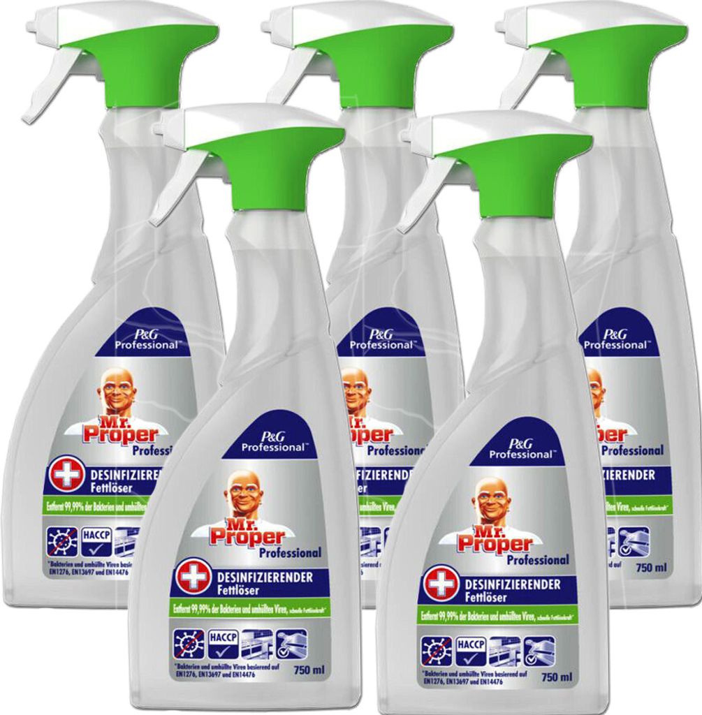 5  x Mr. Proper Professional Desinfizierender Fettlöser Produktbild 
