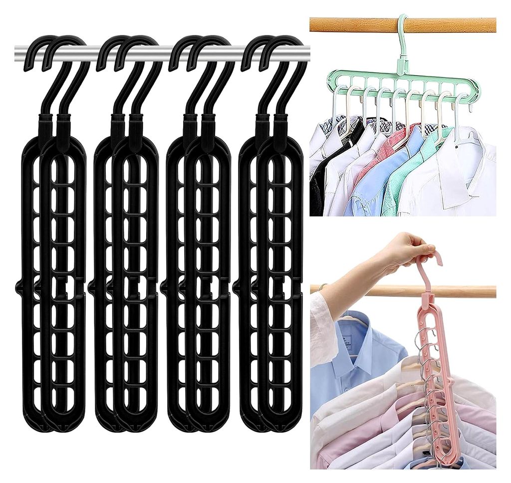 platzsparende Kleiderbügel, multifunktional, intelligenter Schrank Organizer, Garderoben, 9 Schlitze, innovatives Design für schwere Kleidung, He...