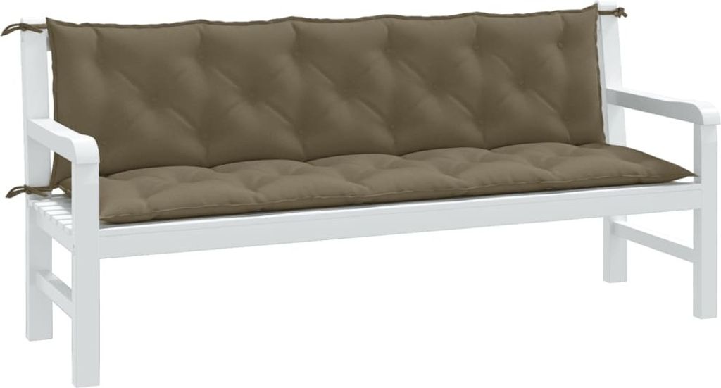 "im Angebot" Gartenbank-Auflagen 2 Stk. Melange Taupe 180x50x7 cm Stoff - Gartenmöbelauflagen CC17461