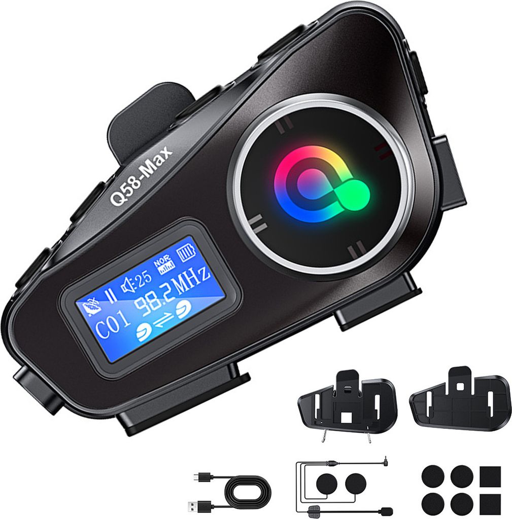 Motorrad Helm Bluetooth Headset Helm Headset Wasserdichtes universelles Kommunikationssystem fuer Dirt Bike Motorrad Helm Gegensprechanlage