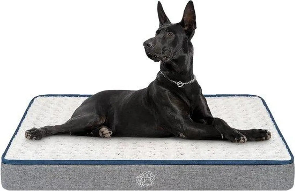 Canapé orthopédique pour grand chien XXL gris - Matelas Mémoire de Forme