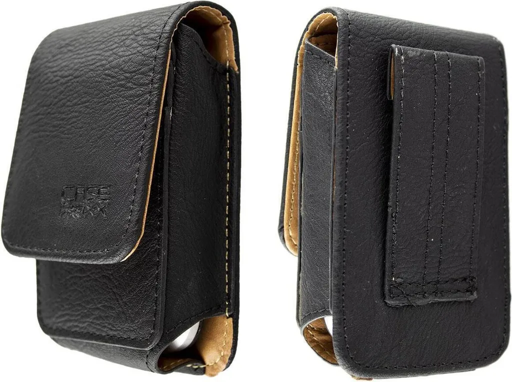 Custodia Caseroxx Pelle con Clip Cintura per Orange - Nero/Arancio Sport