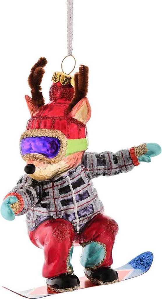 Hänger Rentier mit Snowboard - Christbaumschmuck Anhänger - 1035201020 GIFTCOMPANY