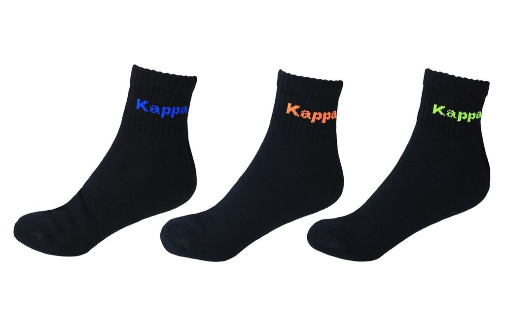 Kappa - Socken 3-24 Paar Gr. 39-42 43-46 Schwarz 303N2I0 Kurz Sport Herren Damen