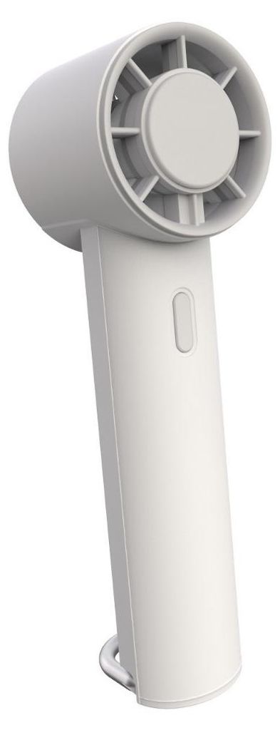 INF USB wiederaufladbarer Handventilator ABS 5-Stufen klappbar für Reise Weiß
