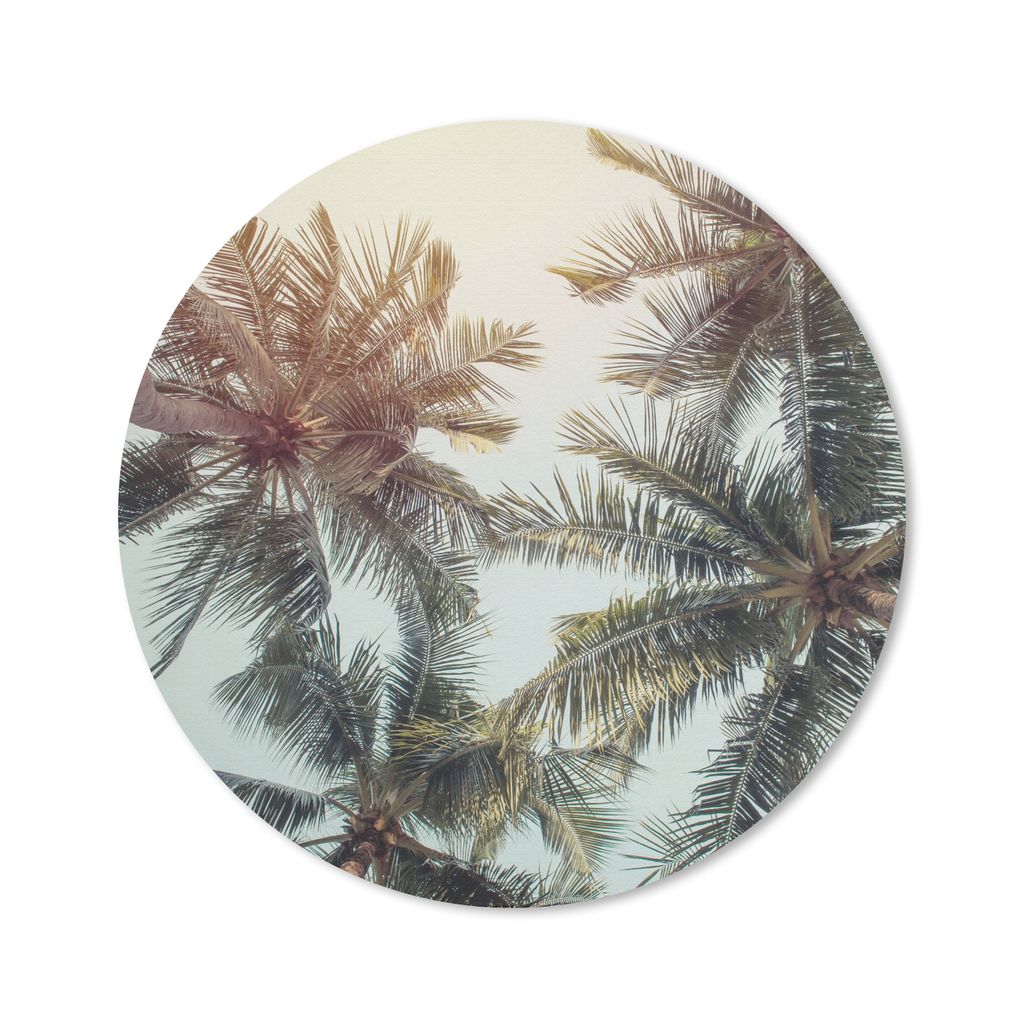 MuchoWow Mauspad Mousepad Palme - Sommer - Tropisch 30x30 cm - Mousepads - Maus Mat - Pad - Mausunterlage - Tischunterlage - Schreibtischmatten
