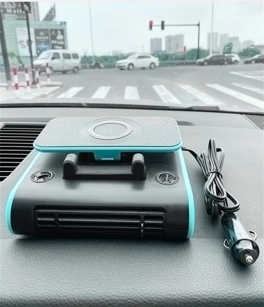 Console di Raffreddamento Auto 4-in-1: Ventola 24V e Wireless Charger - 3