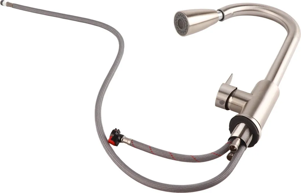 Robinet évier extractible pour cuisine familiale en acier inox durable